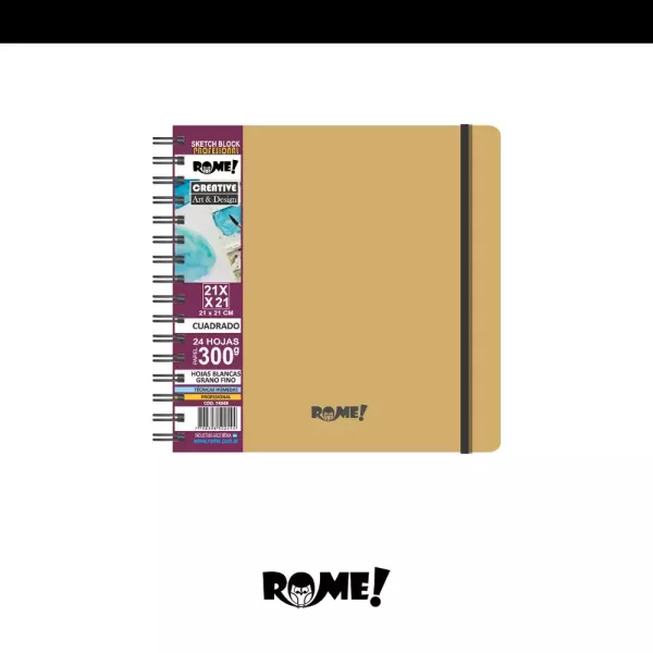 Block dibujo Rome Sketch Block para Acuarela 21*21