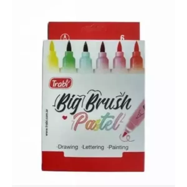 Marcadores Trabi Big Brush Pastel x6