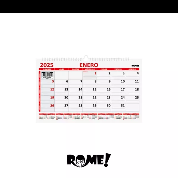 CALENDARIO RO- A3 - APAISADO - ROJO