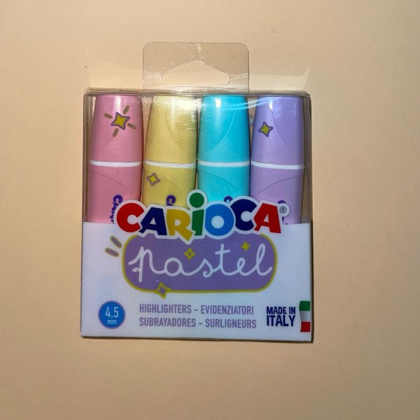 Resaltadores Carioca Pastel x4
