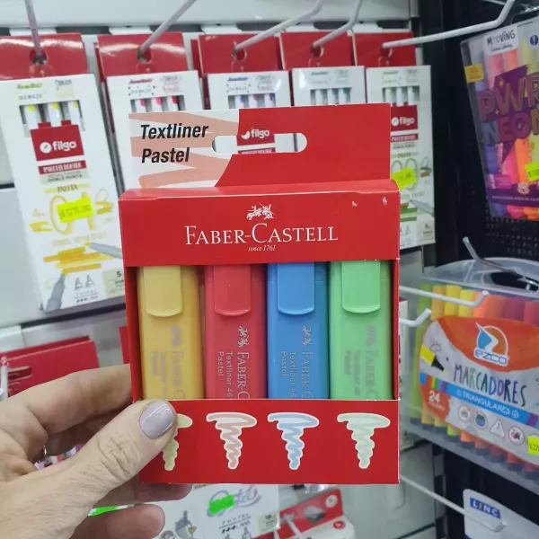 Resaltadores Faber Castell Pastel x4