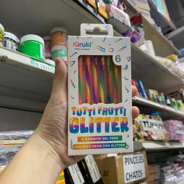 Boligrafo Roller Gel Kiruki Glitter