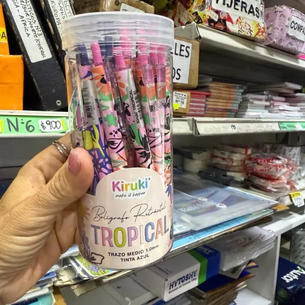 Boligrafo Retractil Kiruki TROPICAL