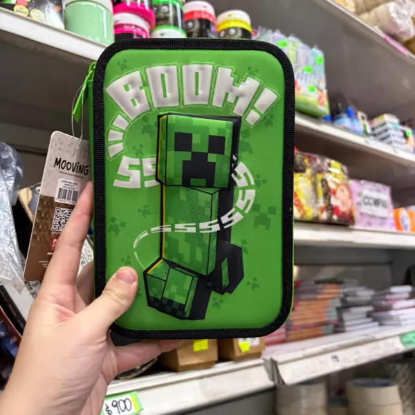 Cartuchera Mooving Textil 1 Piso Minecraft 2026