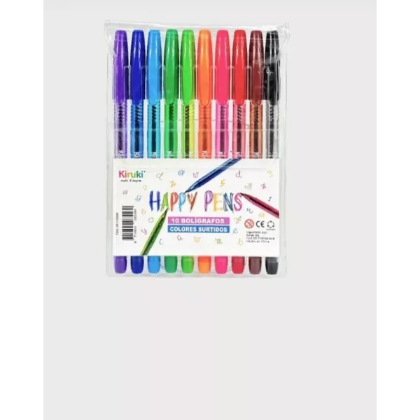 Boligrafos de Colores Kiruki x10
