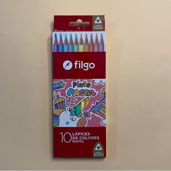 Lápices de colores Filgo Pinto Pastel x10