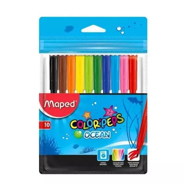Marcador Escolar Maped Color Peps Ocean X10