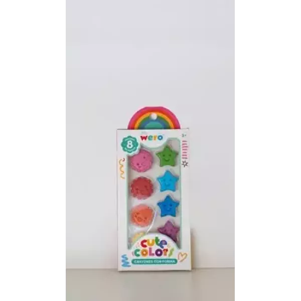 Crayones con forma cute x8 Wero