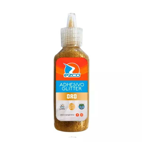 Adhesivo Ezco Glitter Oro 21g