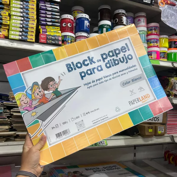Block de Hojas PAPERLAND N°6 Blanco