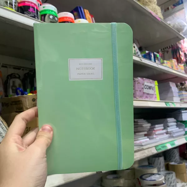 Notebook Decorline 14x24  Hojas Rayadas Pastel