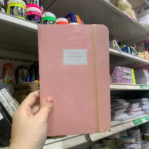 Notebook Decorline 14x24  Hojas Rayadas Pastel