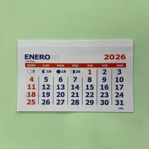 CALENDARIO MENSUAL 2026 10X16 (ML 12)