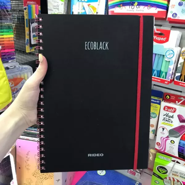 Cuaderno A4 Rideo Ecoblack x120 hojas Cuadriculado