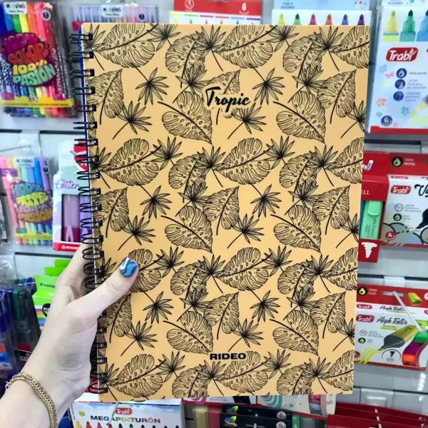 Cuaderno A4 Rideo Tropic x 90 hojas Rayado