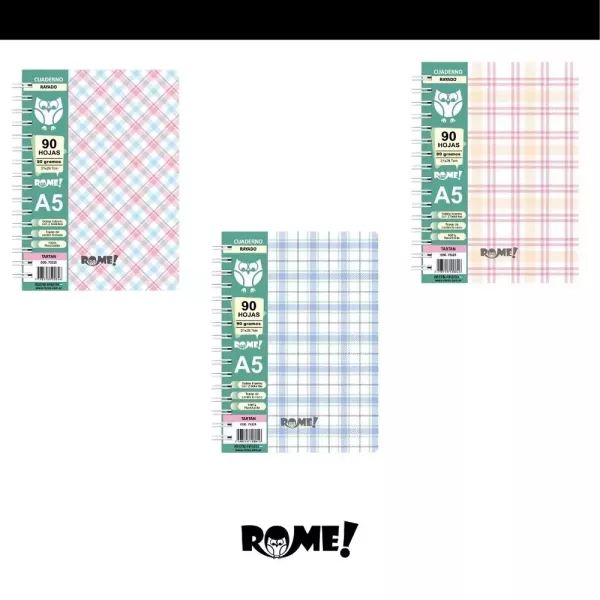 Cuaderno A5 Rome Tartan