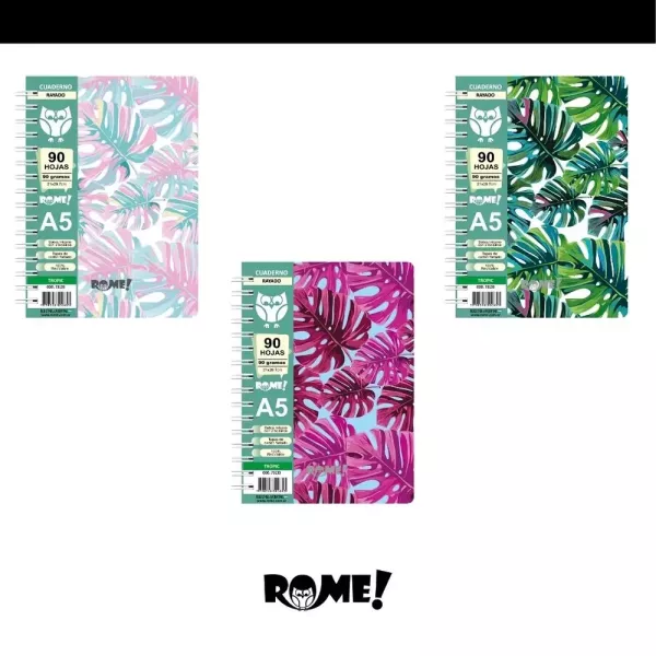 Cuaderno A5 ROME Tropic x90hjs