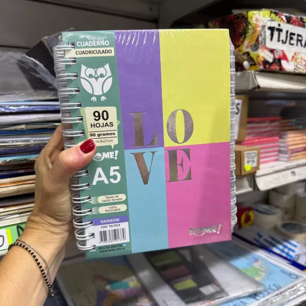 Cuaderno A5 Rome Rainbow