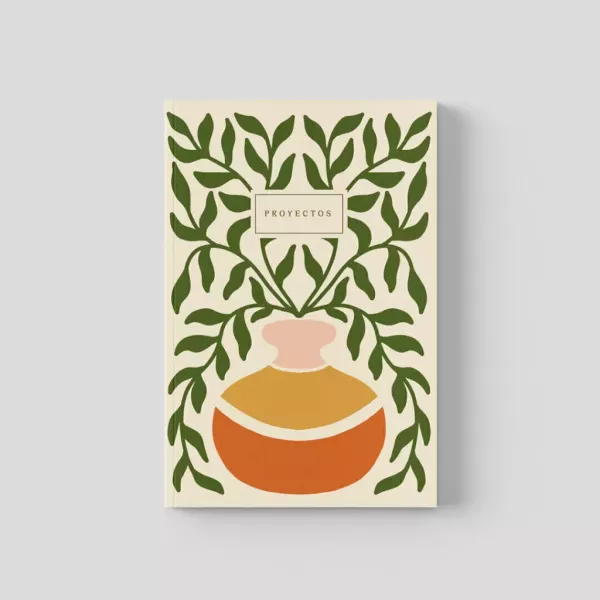 Cuaderno A5 Hojas Lisas - Relajando en el patio