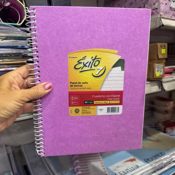 Cuaderno N°7/ABC Éxito Tapa dura x60 hojas Lila