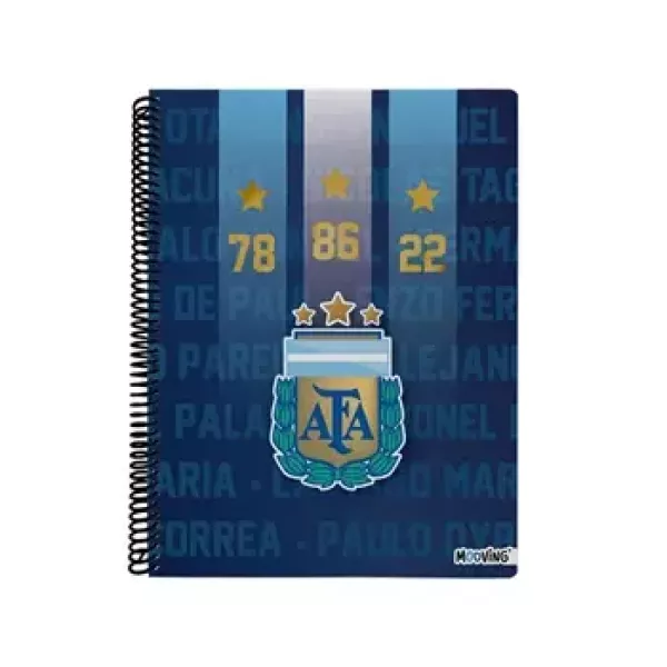 Cuaderno Universitario A4 Tapa Flexible Rayado Mooving Argentina 2025