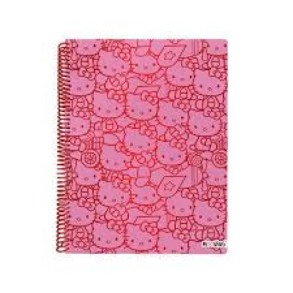 Cuaderno Universitario A4 Tapa Flexible Cuadriculado Mooving Hello Kitty 2025