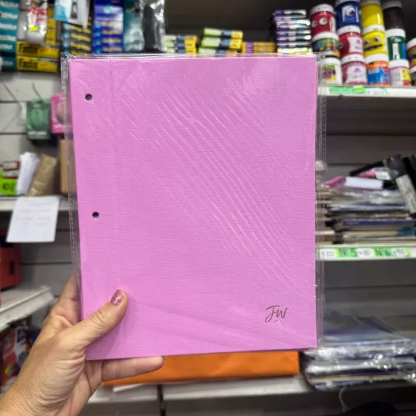 Carpeta 2 tapas Nro 3 FW ROSA PASTEL 2025