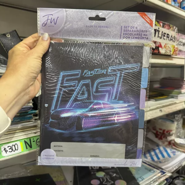 Separadores con lengüeta Nro 3 FW FAST 2025
