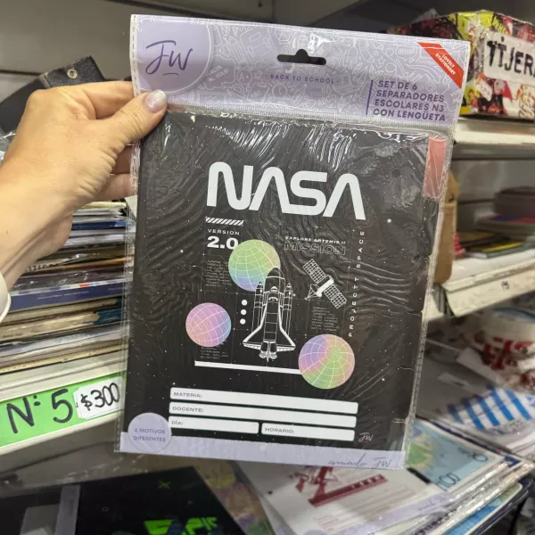 Separadores con lengüeta Nro 3 FW NASA 2025