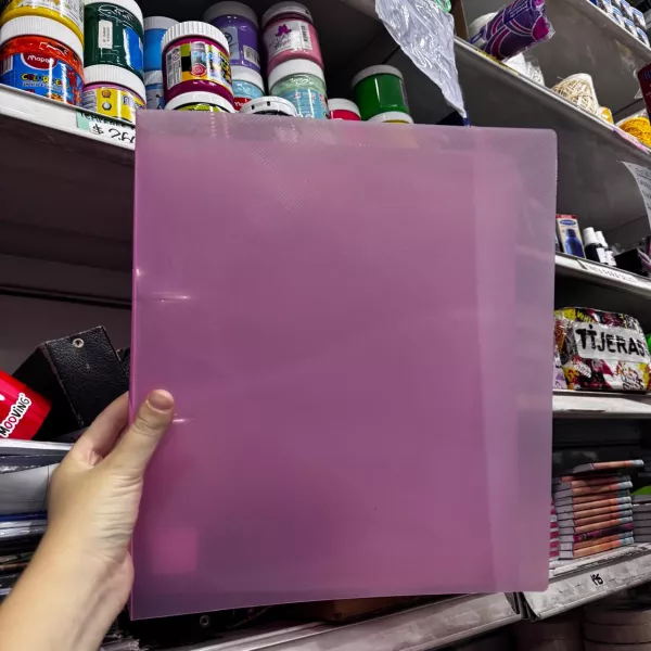 Carpeta con aro A4 Avios Transparente Rosa 2025