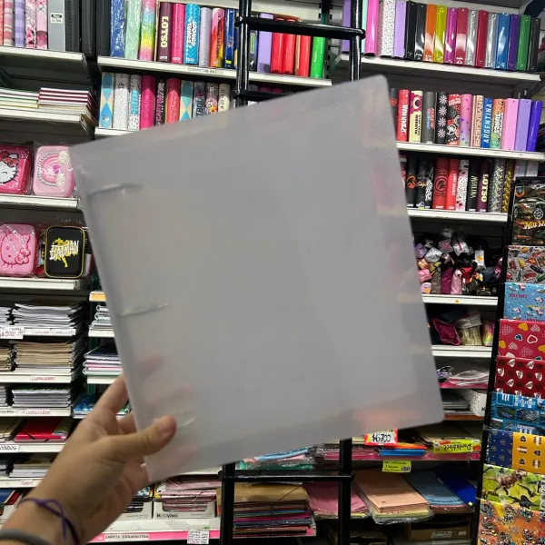 Carpeta Escolar nro 3 aro de 40 Transparente Avios