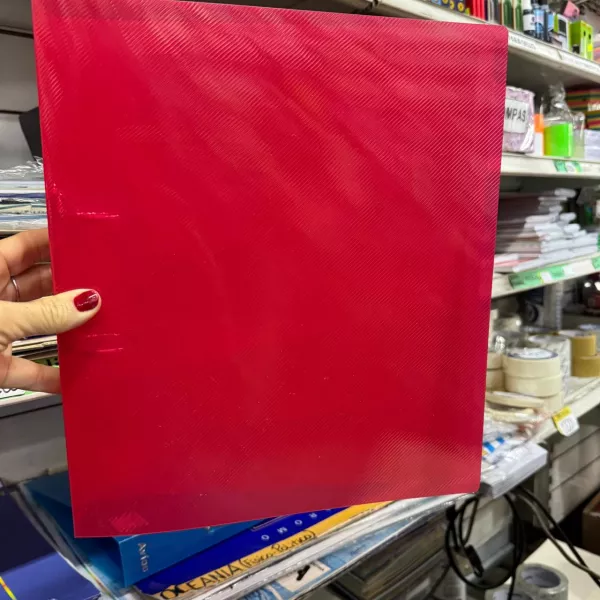 Carpeta con aro A4 Avios Transparente Rojo 2025