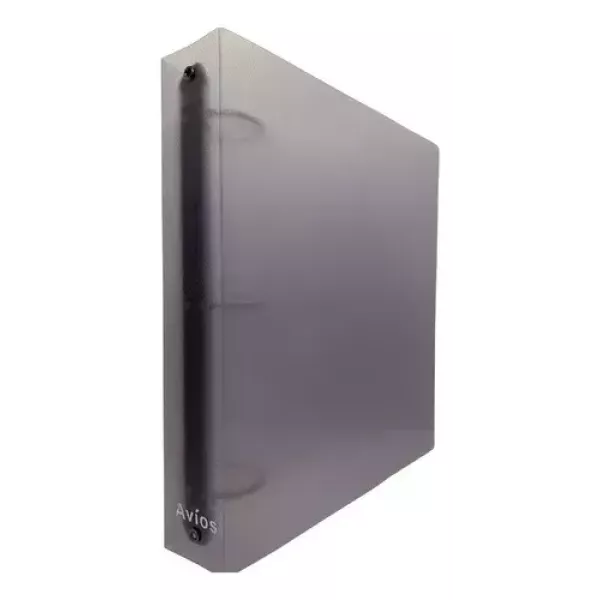 Carpeta Escolar N°3 aro de 40 Negra Transparente Avios
