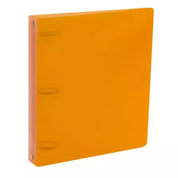 Carpeta Escolar nro 3 aro de 40 Naranja Transparente  Avios 