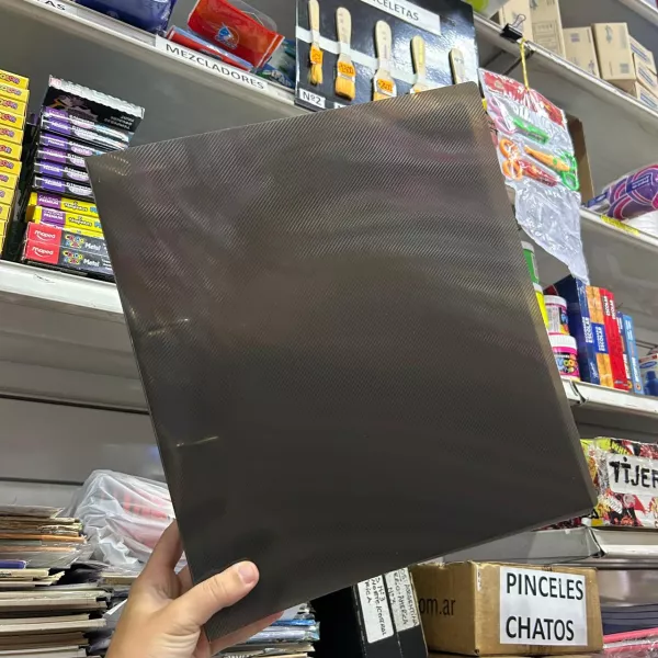 Carpeta con aro A4 Avios Transparente Negra 2025