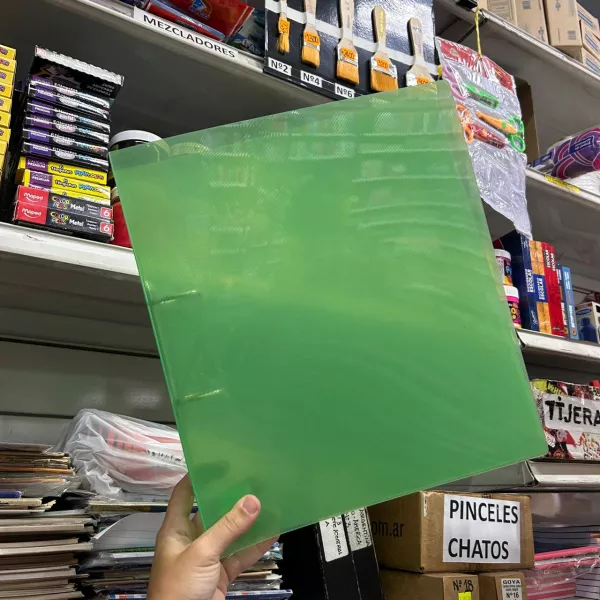 Carpeta con aro A4 Avios Transparente Verde 2025