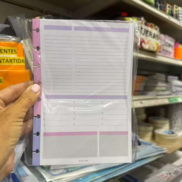 Repuesto Planilla Multiuso A5 Cukina