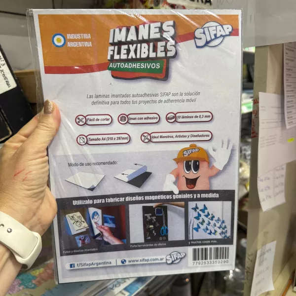 Imanes en plancha flexibles autoadhesivos