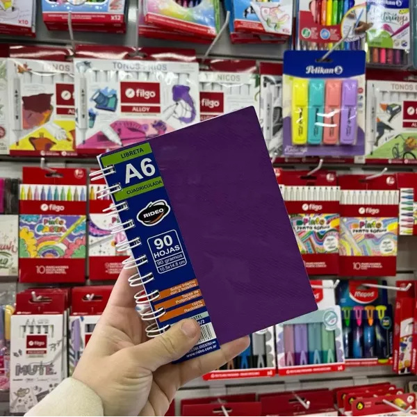 Libreta A6 Rideo cuadriculada (S/V)