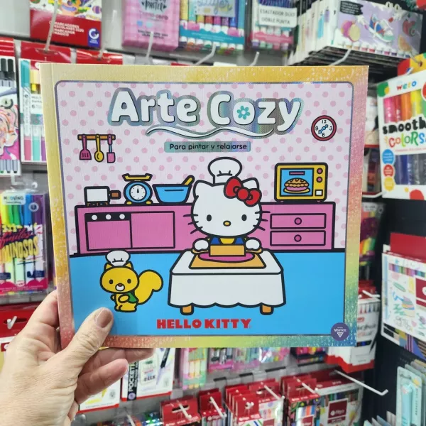 Libro para colorear Arte Cozy Hello Kitty 