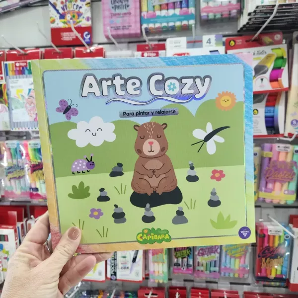 Libro para colorear Arte Cozy Capibara