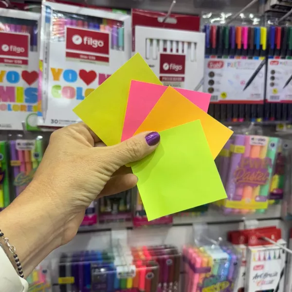 Notas adhesivas Fluo multicolor 75 x 75 mm x 100 hjs