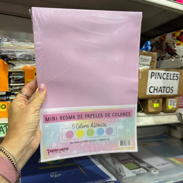 Papel imprimible A4 Punto Cero Pastel