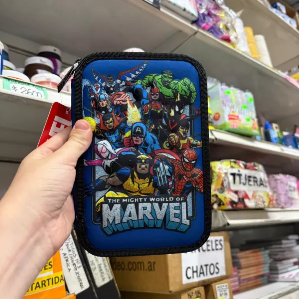 Cartuchera Mooving Textil 1 Piso Marvel 2026