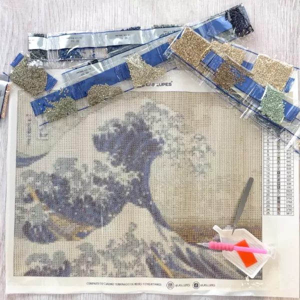 Kit Diamond Painting - La Ola - Hokusai