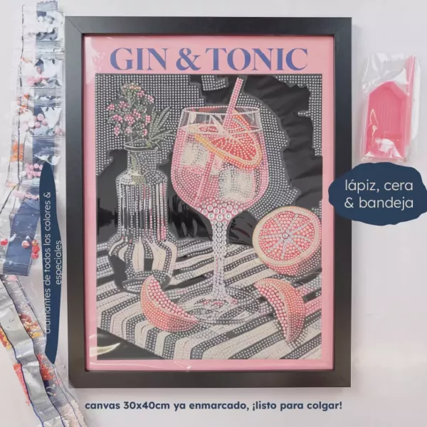 CUADRO DIAMOND PAINTING ESPECIAL - GIN TONIC