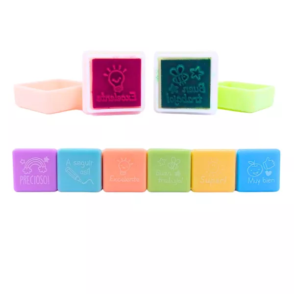 Sello x 6 Maestra color pastel Colours