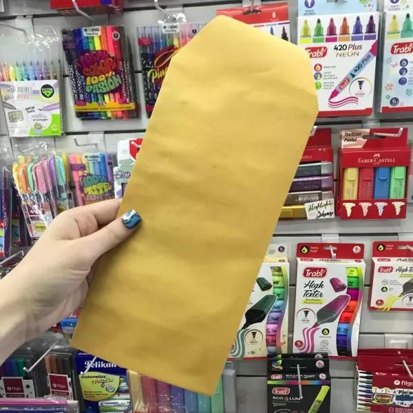 Sobre bolsa marrón 13x25