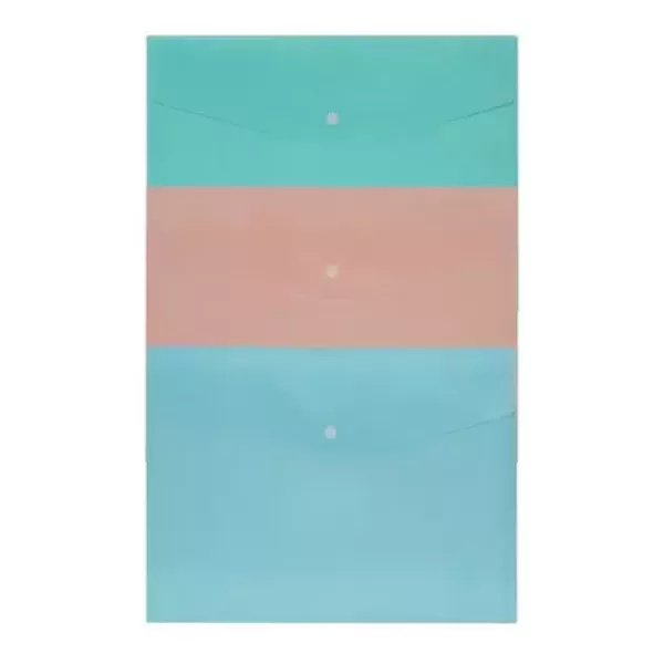 Sobre con botón Oficio Rideo Celeste Pastel