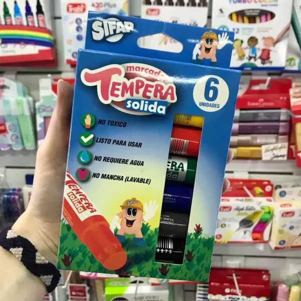 Tempera marcador sólida Sifap Clásica x6